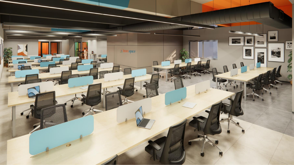 Tech Zone workstation area